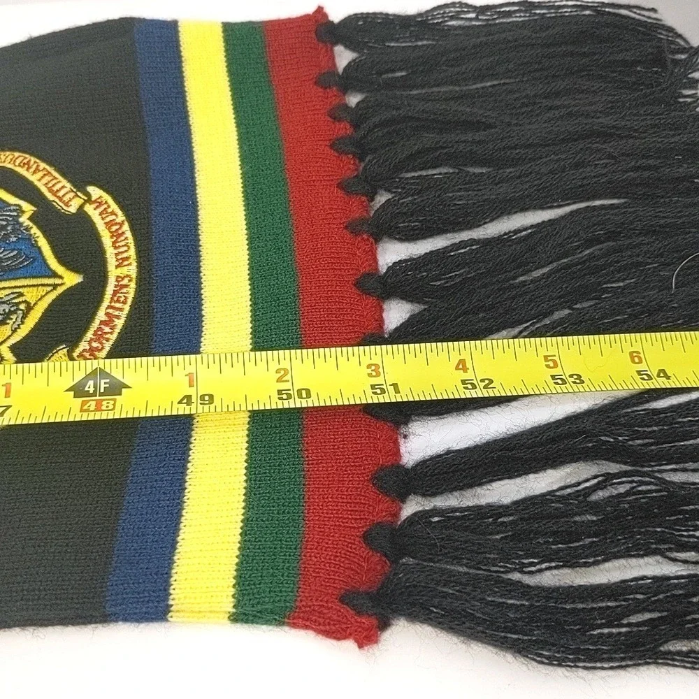 Harry Potter Hogwarts Crest Scarf Multi Color House Stripes Universal Orlando